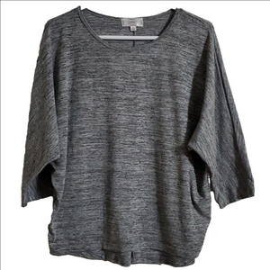 Shannon Ford New York Women's Gray and Black Kimono Half Sleeve Top Size Large